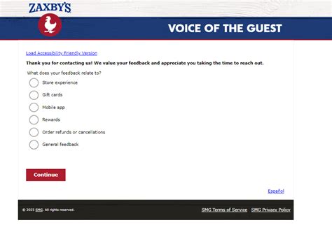 zaxbyslistens.com survey|Zaxbys Voice of the Guest Survey